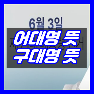 어대명 뜻구대명 뜻